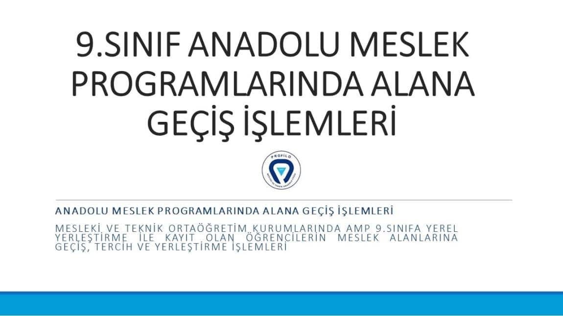 9. SINIF ALAN TERCİH İŞLEMLERİ